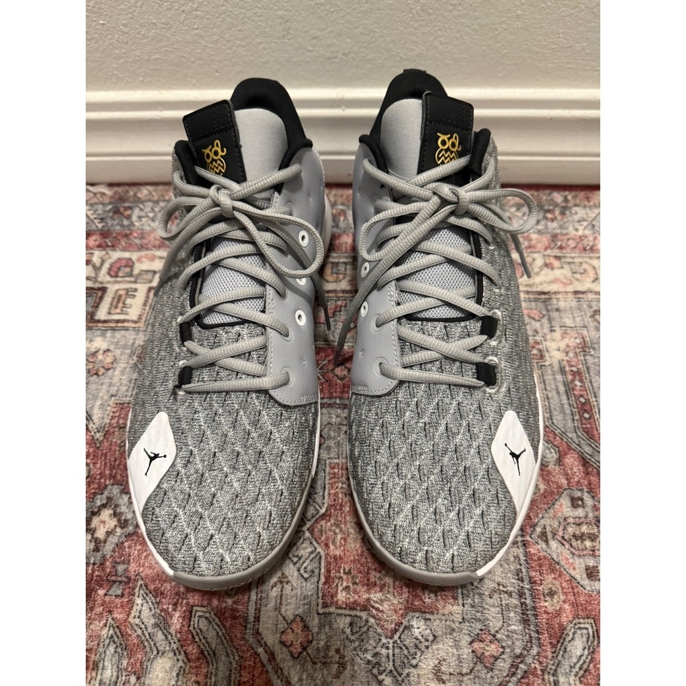 Jordan Fly Lockdown Wolf Grey Black Mens Basketball Shoes AQ3744-002 Size 10.5